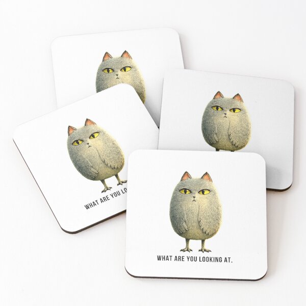 Item preview, What Are You Looking At Owl Cat designed and sold by MoonfurStudio.