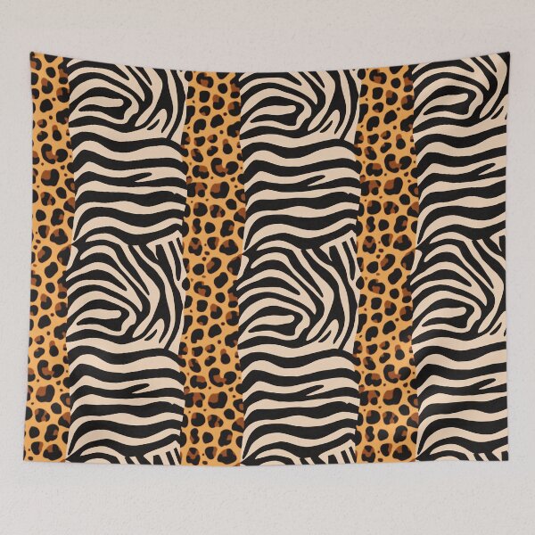 Item preview, Bold Mixed Leopard and Zebra Animal Print Pattern designed and sold by Athena2520.