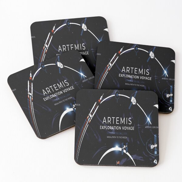 Item preview,  NASA Artemis mission lunar exploration art  designed and sold by  Mudikeys.
