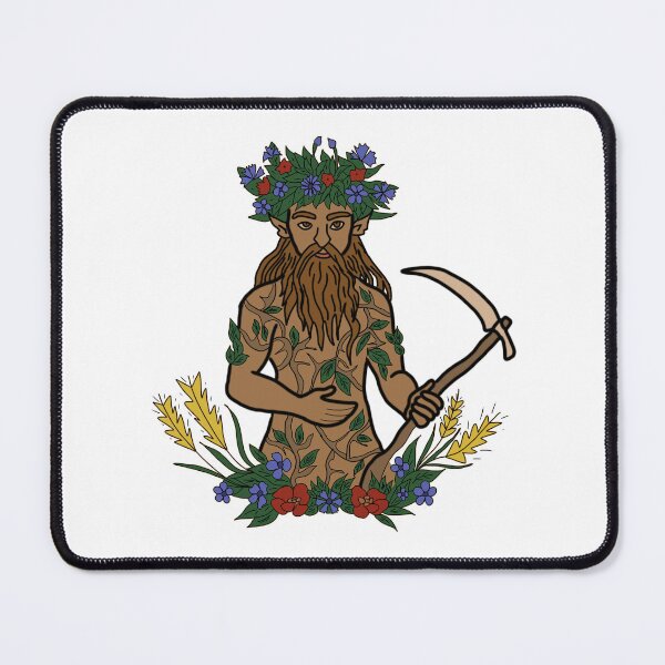 Item preview, Green Man Spirit Pagan Forest Deity Nature Guardian designed and sold by LeshanArt.