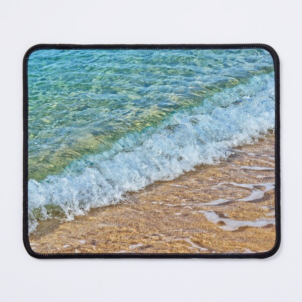 Item preview, Beautiful azure sea waves on sandy beach designed and sold by AsahiNoAme.