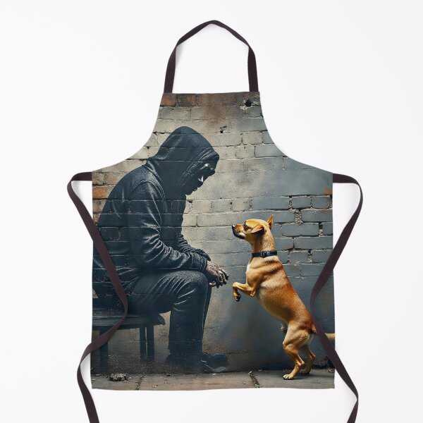 Item preview, Silent Connection – Street Art Silhouette & Dog designed and sold by Huskyyy Designs.
