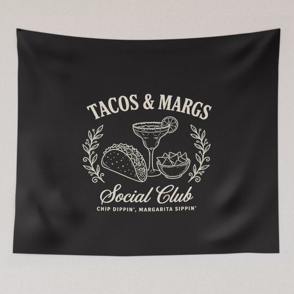 Item preview, Tacos and Margaritas Social Club Funny Fiesta Shirt Margarita Sippin Chip Dippin Party Outfit designed and sold by kiralynstration.