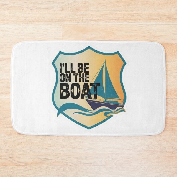 Item preview, I’ll Be On The Boat Vintage Sailing Boating Shield T-Shirt designed and sold by MerchlyMike.