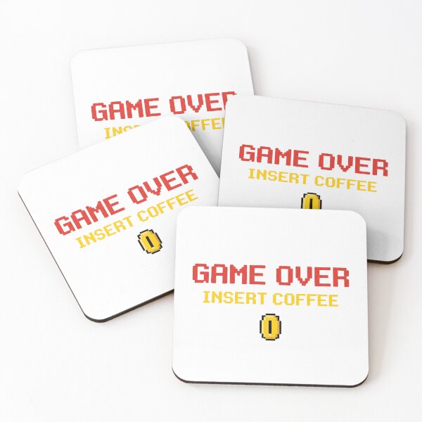 Item preview, Game Over Insert Coffee - Funny Retro Gamer Coffee Lover 8-Bit Pixel Tee designed and sold by NOCTIX5180.