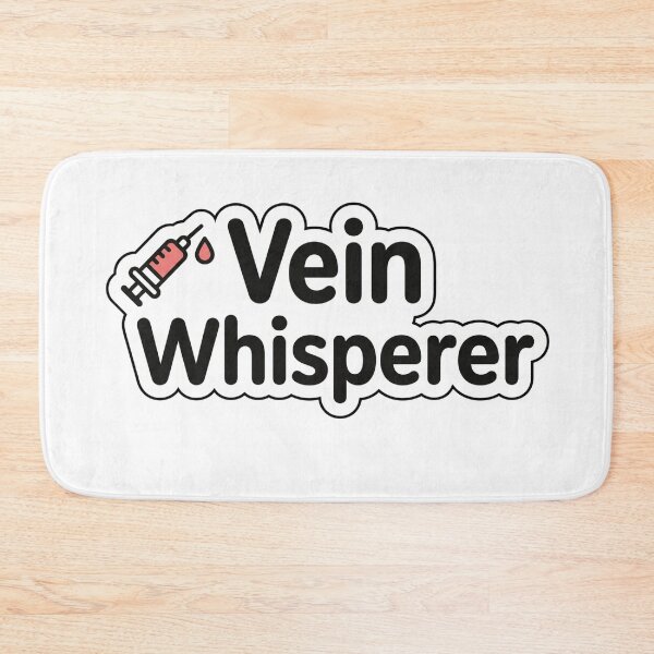 Item preview, Vein Whisperer Funny Phlebotomist Quote with Syringe Illustration designed and sold by RushVibeWear.