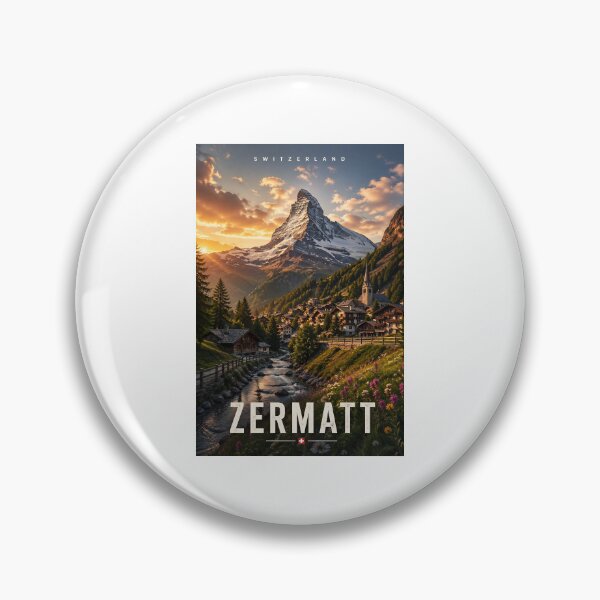 Item preview, Zermatt Switzerland Matterhorn Poster – Alpine Mountain Sunset Landscape Travel Wall Art designed and sold by MyTutina.