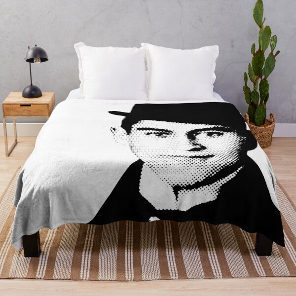 Item preview, Franz Kakfa portrait halftone pattern retro 80s style black and white HD ONLINE STORE designed and sold by bard-art.