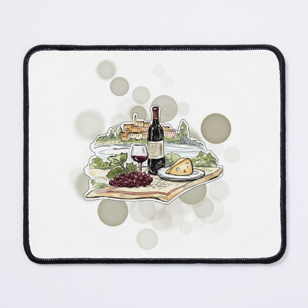 Item preview, Italian Wine Cheese and Tuscany Landscape Design designed and sold by iamKRUK.