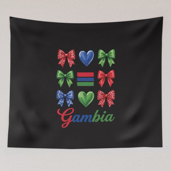 Item preview, Gambia Flag Coquette Aesthetic Gambian Girl Cute Bow African Pride Trendy Style designed and sold by kiralynstration.