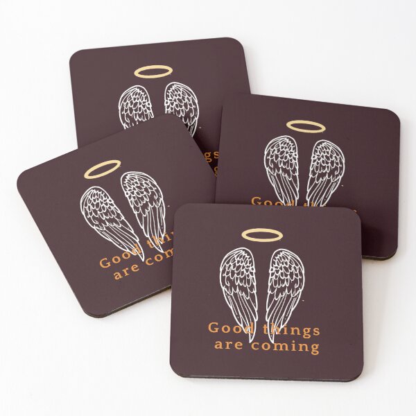 Item preview, Good things  are coming – Spiritual Manifestation Typography Design designed and sold by CosmicQuietLab.