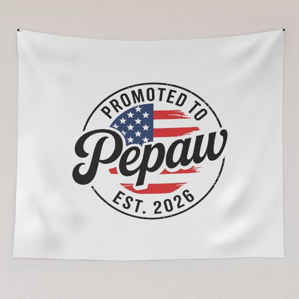 Item preview, Promoted to Pepaw 2026 Grandpa to Be Gift Funny Soon to Be Grandpa USA Flag designed and sold by kiralynstration.