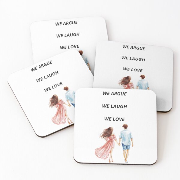 Item preview, We Argue We Laugh We Love – Couple Quote Art Print designed and sold by Mastalina99.