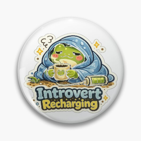 Artikelvorschau, Introvertierte Erholungs-App: Niedlicher Frosch, gemütliches Design für Selbstfürsorge entworfen und verkauft von InkWanderStudio.