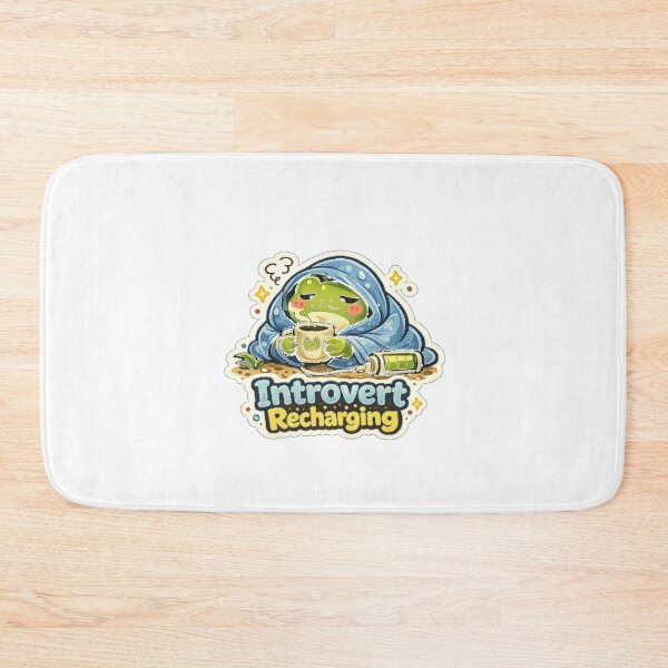 Item preview, Introvert Recharging Cute Frog Cozy Self Care Design designed and sold by InkWanderStudio.