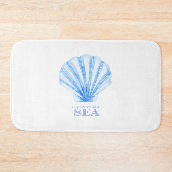 Item preview, Listen to the Sea – Blue seashell in a watercolor aesthetic style designed and sold by ColorNest Designs.