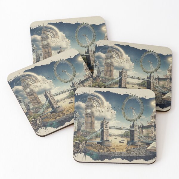 Item preview, Surreal Collage of London Landmarks designed and sold by LCPcreations.