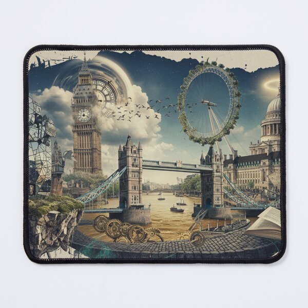 Item preview, Surreal Collage of London Landmarks designed and sold by LCPcreations.