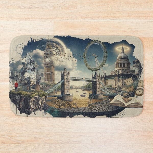 Item preview, Surreal Collage of London Landmarks designed and sold by LCPcreations.