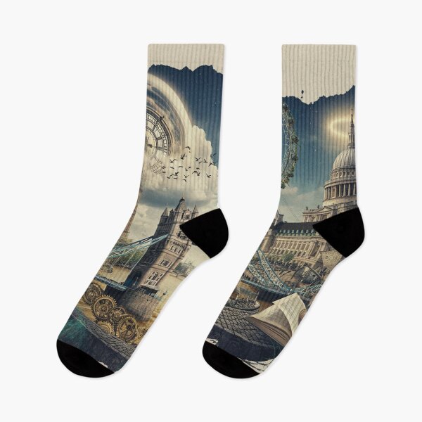 Item preview, Surreal Collage of London Landmarks designed and sold by LCPcreations.