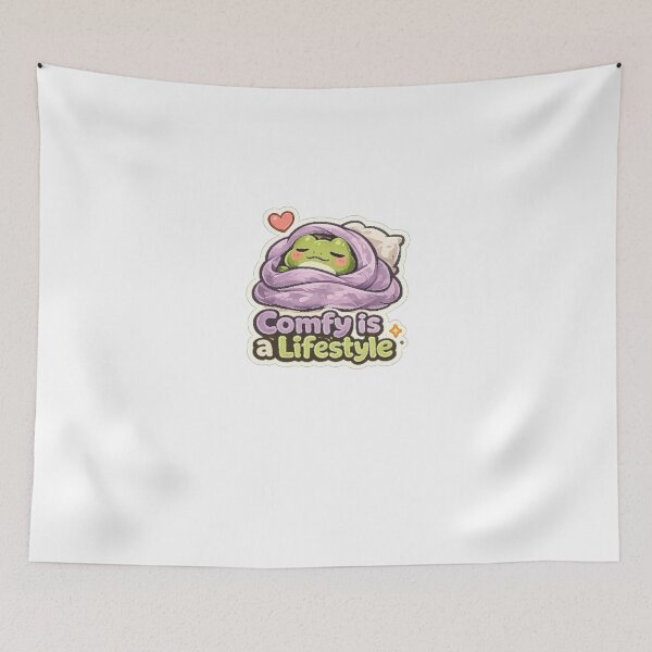 Item preview, Comfy Is a Lifestyle Cute Frog Cozy Blanket Aesthetic designed and sold by InkWanderStudio.