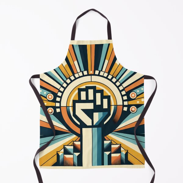 Item preview, Raised Fist with Retro Geometric Sunburst designed and sold by InkSmithery.
