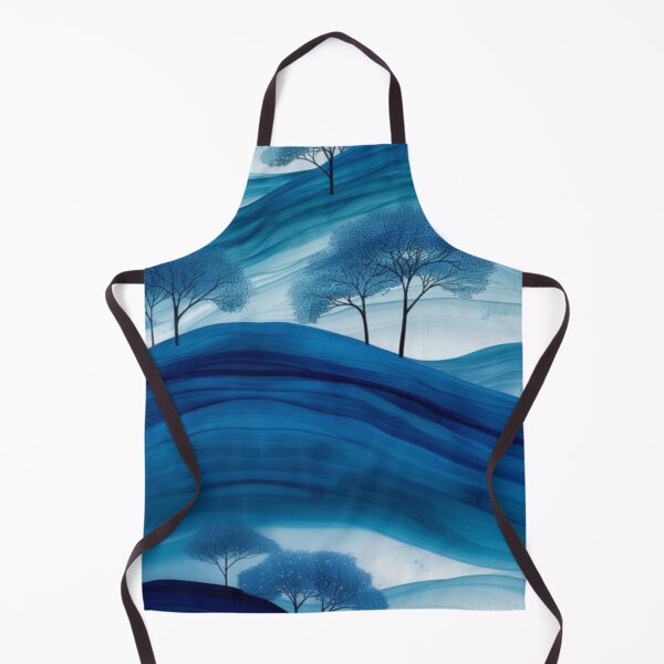 Item preview, Monochromatic Layers of Soft Blue Landscape  designed and sold by NivyasArtistry.