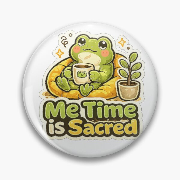 Item preview, Me Time Is Sacred Cute Frog Self Care Relaxing Design designed and sold by InkWanderStudio.
