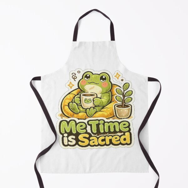 Item preview, Me Time Is Sacred Cute Frog Self Care Relaxing Design designed and sold by InkWanderStudio.