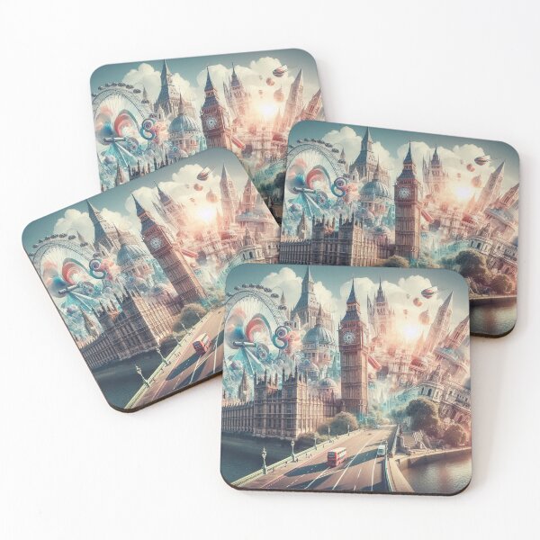 Item preview, Surreal Collage of London Landmarks designed and sold by LCPcreations.