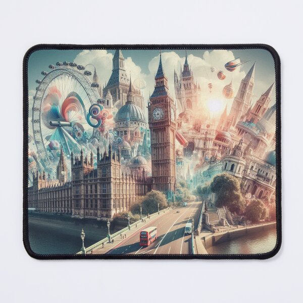 Item preview, Surreal Collage of London Landmarks designed and sold by LCPcreations.
