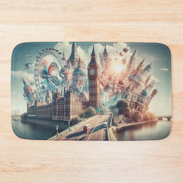 Item preview, Surreal Collage of London Landmarks designed and sold by LCPcreations.