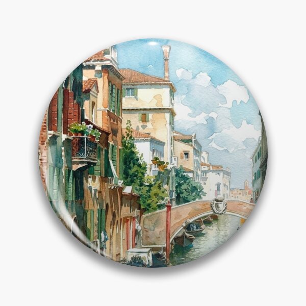 Item preview, Venice Italy Grand Canal Watercolor Cityscape Wall Art designed and sold by posteriocrew.
