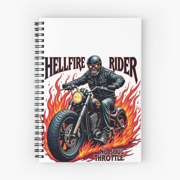 Item preview, Hellfire Rider Skull in Flaming Throttle designed and sold by Hellulandia - no nää ny vaa o tämmöne.