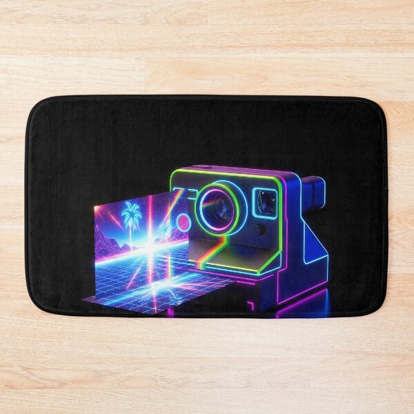 Item preview, Retro Neon Instant Camera Synthwave Aesthetic designed and sold by powersunlight.