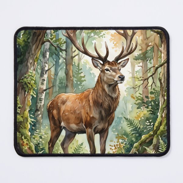 Item preview, Majestic Stag Cervus Elaphus Woodland Nature designed and sold by RubisLeaf.