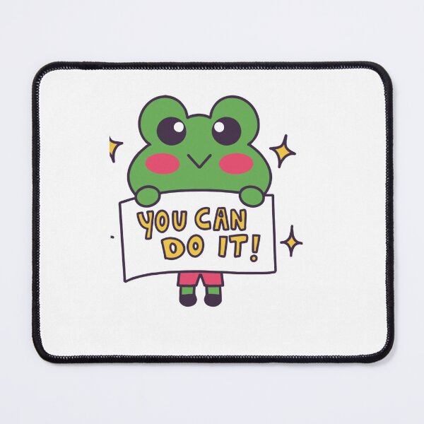 Item preview, Cute Kawaii Frog You Can Do It Motivational Positivity Sticker designed and sold by Neonpawse.