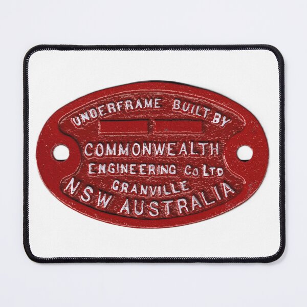 Item preview, NSW Railways builders plate Commonwealth Engineering Co designed and sold by Ex-Supermodel.