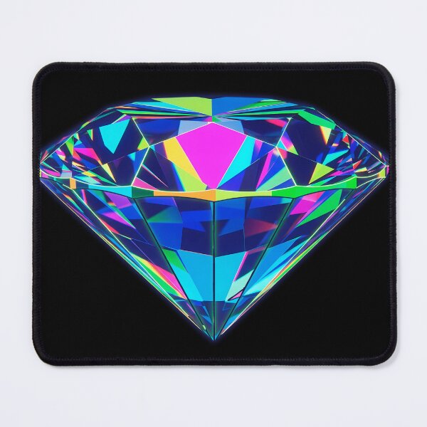 Item preview, Cyberpunk Neon Diamond - Radiant Futuristic Jewel Art designed and sold by powersunlight.