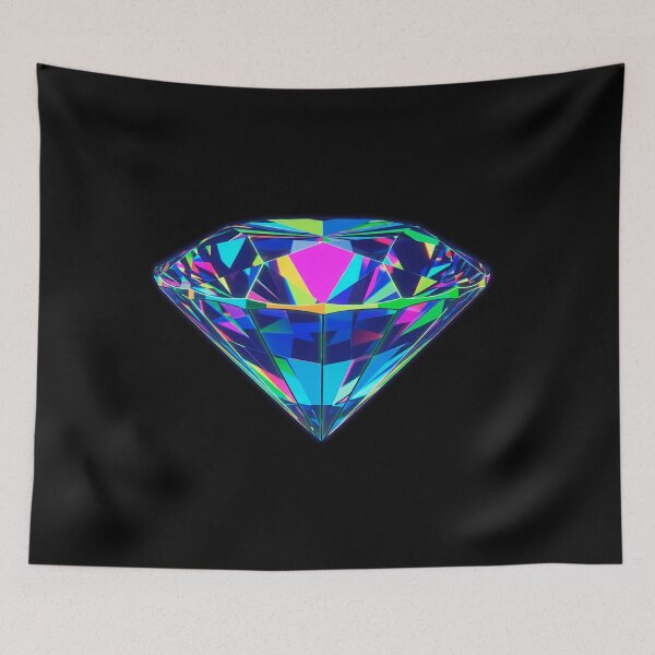Item preview, Cyberpunk Neon Diamond - Radiant Futuristic Jewel Art designed and sold by powersunlight.
