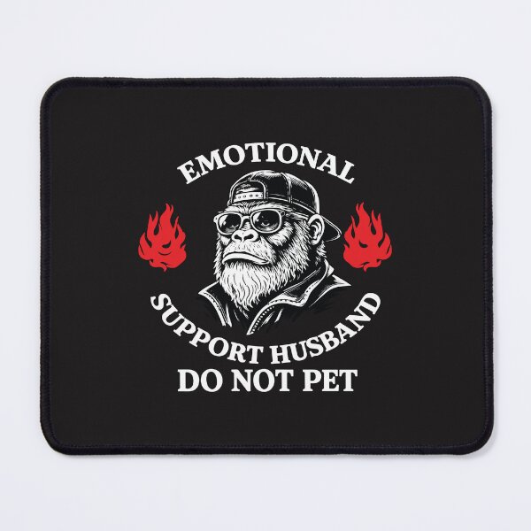 Item preview, Emotional Support Husband Funny Husband Gift Marriage Humor Do Not Pet Meme  designed and sold by kiralynstration.