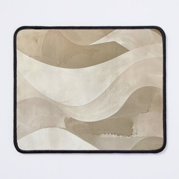 Item preview, Abstract beige wave design, minimalist organic shapes, modern designed and sold by CosmicGlyph.