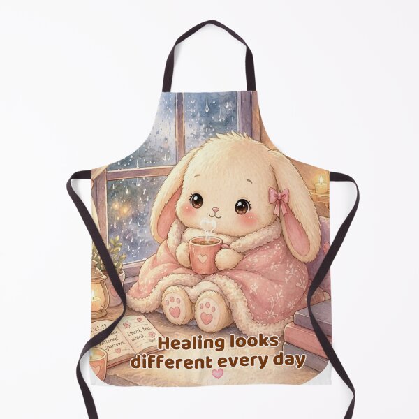 Item preview, Healing Looks Different Every Day Cute Kawaii Bunny Self Care Sticker designed and sold by PromptCoreNexus.