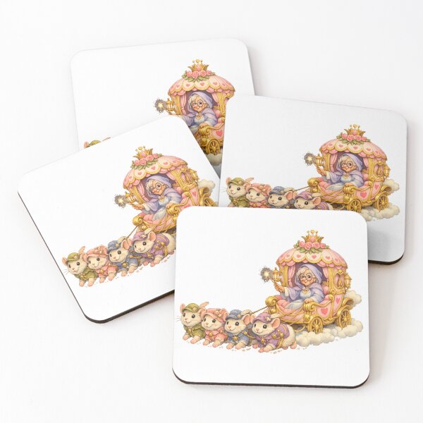 Item preview, Fairy Godmother Carriage - Whimsical Magic Granny & Mice Art designed and sold by myforestfog.