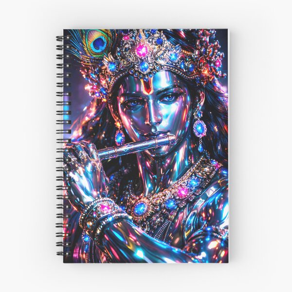 Item preview, Krishna Flute — Hindu God Art | Cyberpunk designed and sold by CosmicLotusArt.