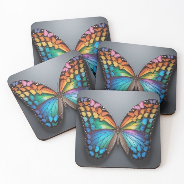Item preview, Surreal Multi Colored Butterfly Wings Illustration designed and sold by MJMVisuals.