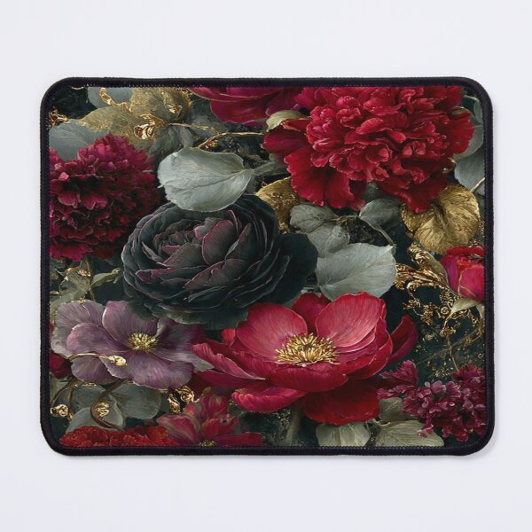 Item preview, Crimson & Gold Midnight Garden: Luxury Ruby Florals designed and sold by digitalartinspo.