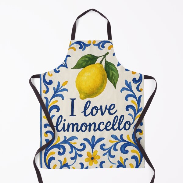 Item preview, I Love limoncello – Amalfi-Inspired Lemon Tile Design designed and sold by EmeraldeaArt.
