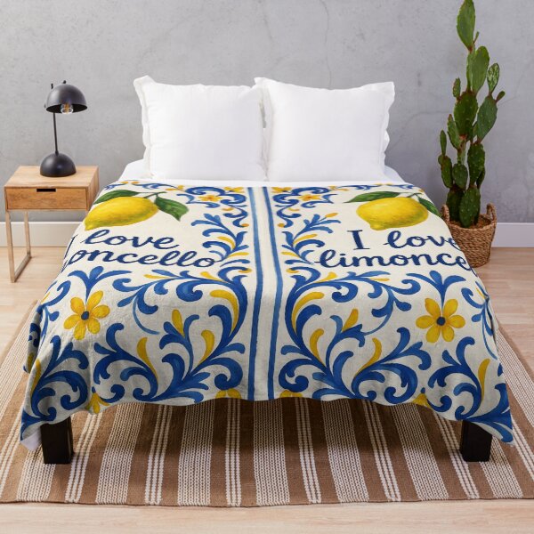 Item preview, I Love limoncello – Amalfi-Inspired Lemon Tile Design designed and sold by EmeraldeaArt.