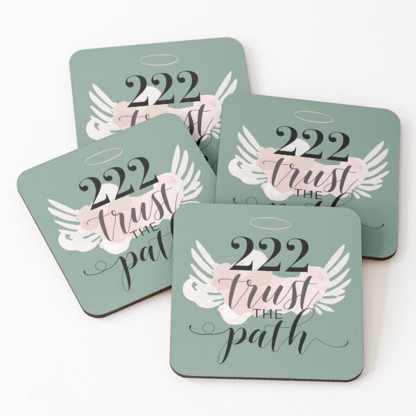 Item preview, 222 Angel Number Manifestation – Trust the Path Spiritual Aesthetic Typography Design designed and sold by CosmicQuietStudio.